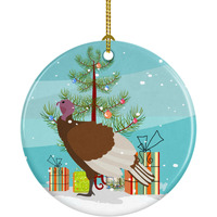 Caroline's Treasures Bourbon Red Turkey Hen Christmas Ceramic Ornament