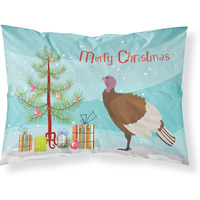 "Caroline's Treasures Bourbon Red Turkey Hen Christmas Pillowcase, Standard, Multicolor"