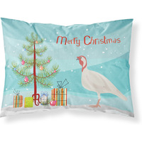 "Caroline's Treasures Beltsville Small White Turkey Hen Christmas Pillowcase, Standard, Multicolor"