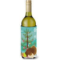 "Caroline's Treasures French Turkey Dindon Christmas Decorative Bottle Hugger, 750ml, Multicolor"