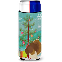 "Caroline's Treasures French Turkey Dindon Christmas Decorative Can Hugger, Slim, Multicolor"