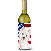 "Caroline's Treasures Westie Patriotic Decorative Bottle Hugger, 750ml, Multicolor"