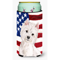 "Caroline's Treasures Westie Patriotic Decorative Can Hugger, Tall, Multicolor"