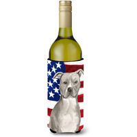 "Caroline's Treasures Staffordshire Bull Terrier Patriotic Decorative Bottle Hugger, 750ml, Multicolor"