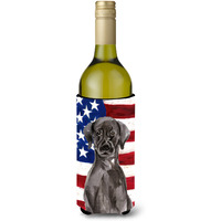 "Caroline's Treasures Black Labrador Patriotic Decorative Bottle Hugger, 750ml, Multicolor"