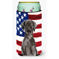 "Caroline's Treasures Black Labrador Patriotic Decorative Can Hugger, Tall, Multicolor"