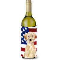 "Caroline's Treasures Yellow Labrador Patriotic Decorative Bottle Hugger, 750ml, Multicolor"