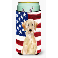"Caroline's Treasures Yellow Labrador Patriotic Decorative Can Hugger, Tall, Multicolor"