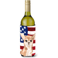 "Caroline's Treasures Chihuahua Patriotic Decorative Bottle Hugger, 750ml, Multicolor"