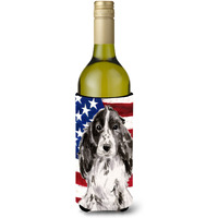 "Caroline's Treasures Black Parti Patriotic Decorative Bottle Hugger, 750ml, Multicolor"