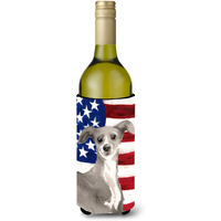 "Caroline's Treasures Italian Greyhound Patriotic Decorative Bottle Hugger, 750ml, Multicolor"