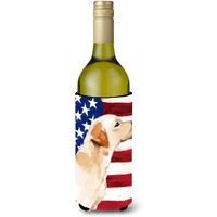 "Caroline's Treasures Yellow Labrador #2 Patriotic Decorative Bottle Hugger, 750ml, Multicolor"