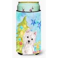 "Caroline's Treasures Westie Christmas Decorative Can Hugger, Tall, Multicolor"