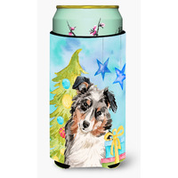 "Caroline's Treasures Australian Shepherd Christmas Decorative Can Hugger, Tall, Multicolor"