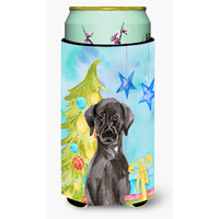 "Caroline's Treasures Black Labrador Christmas Decorative Can Hugger, Tall, Multicolor"