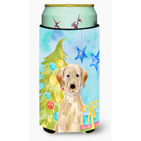 "Caroline's Treasures Yellow Labrador Christmas Decorative Can Hugger, Tall, Multicolor"
