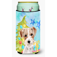 "Caroline's Treasures Wire Hair Jack Russell Christmas Decorative Can Hugger, Tall, Multicolor"