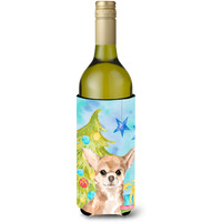 "Caroline's Treasures Chihuahua Christmas Decorative Bottle Hugger, 750ml, Multicolor"