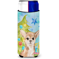 "Caroline's Treasures Chihuahua Christmas Decorative Can Hugger, Slim, Multicolor"