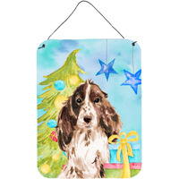 "Caroline's Treasures Brown Parti Christmas Metal Print, 16"" x 12"", Multicolor"