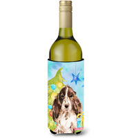 "Caroline's Treasures Brown Parti Christmas Decorative Bottle Hugger, 750ml, Multicolor"