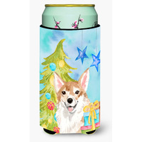 "Caroline's Treasures Corgi Christmas Decorative Can Hugger, Tall, Multicolor"