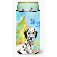 "Caroline's Treasures Dalmatian Christmas Decorative Can Hugger, Tall, Multicolor"