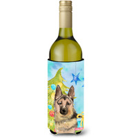 "Caroline's Treasures German Shepherd Christmas Decorative Bottle Hugger, 750ml, Multicolor"