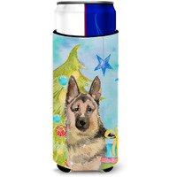 "Caroline's Treasures German Shepherd Christmas Decorative Can Hugger, Slim, Multicolor"