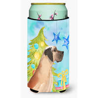 "Caroline's Treasures Fawn Natural Dane Christmas Decorative Can Hugger, Tall, Multicolor"