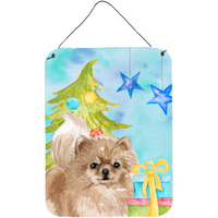 "Caroline's Treasures Pomeranian Christmas Metal Print, 16"" x 12"", Multicolor"