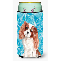 "Caroline's Treasures Blenheim Cavalier Spaniel Winter Decorative Can Hugger, Tall, Multicolor"