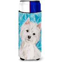"Caroline's Treasures Westie Winter Decorative Can Hugger, Slim, Multicolor"