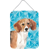 "Caroline's Treasures Beagle Winter Metal Print, 16"" x 12"", Multicolor"