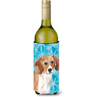 "Caroline's Treasures Beagle Winter Decorative Bottle Hugger, 750ml, Multicolor"
