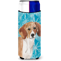"Caroline's Treasures Beagle Winter Decorative Can Hugger, Slim, Multicolor"