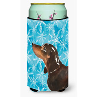 "Caroline's Treasures Black and Tan Dachshund Winter Decorative Can Hugger, Tall, Multicolor"