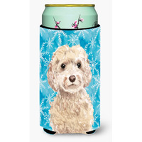"Caroline's Treasures Champagne Cockapoo Winter Decorative Can Hugger, Tall, Multicolor"