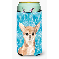 "Caroline's Treasures Chihuahua Winter Decorative Can Hugger, Tall, Multicolor"