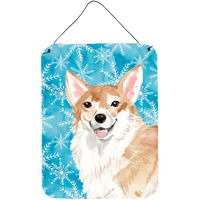 "Caroline's Treasures Corgi Winter Metal Print, 16"" x 12"", Multicolor"