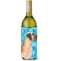 "Caroline's Treasures Fawn Natural Dane Winter Decorative Bottle Hugger, 750ml, Multicolor"