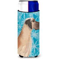 "Caroline's Treasures Fawn Natural Dane Winter Decorative Can Hugger, Slim, Multicolor"