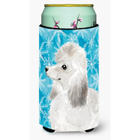 "Caroline's Treasures White Standard Poodle Winter Decorative Can Hugger, Tall, Multicolor"