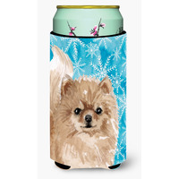 "Caroline's Treasures Pomeranian Winter Decorative Can Hugger, Tall, Multicolor"