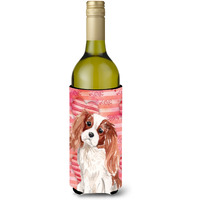 "Caroline's Treasures Blenheim Cavalier Spaniel Love Decorative Bottle Hugger, 750ml, Multicolor"