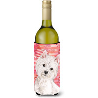 "Caroline's Treasures Westie Love Decorative Bottle Hugger, 750ml, Multicolor"