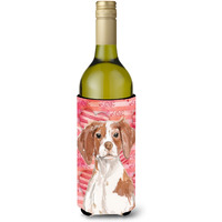 "Caroline's Treasures Brittany Spaniel Love Decorative Bottle Hugger, 750ml, Multicolor"