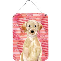 "Caroline's Treasures Yellow Labrador Love Metal Print, 16"" x 12"", Multicolor"