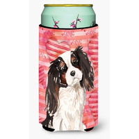 "Caroline's Treasures Tricolor Cavalier Spaniel Love Decorative Can Hugger, Tall, Multicolor"