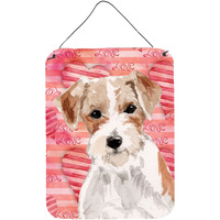 "Caroline's Treasures Wire Hair Jack Russell Love Metal Print, 16"" x 12"", Multicolor"